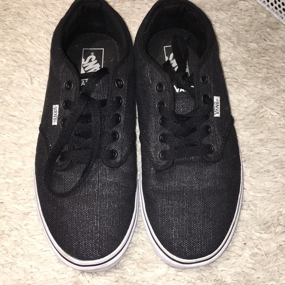 black shimmer vans